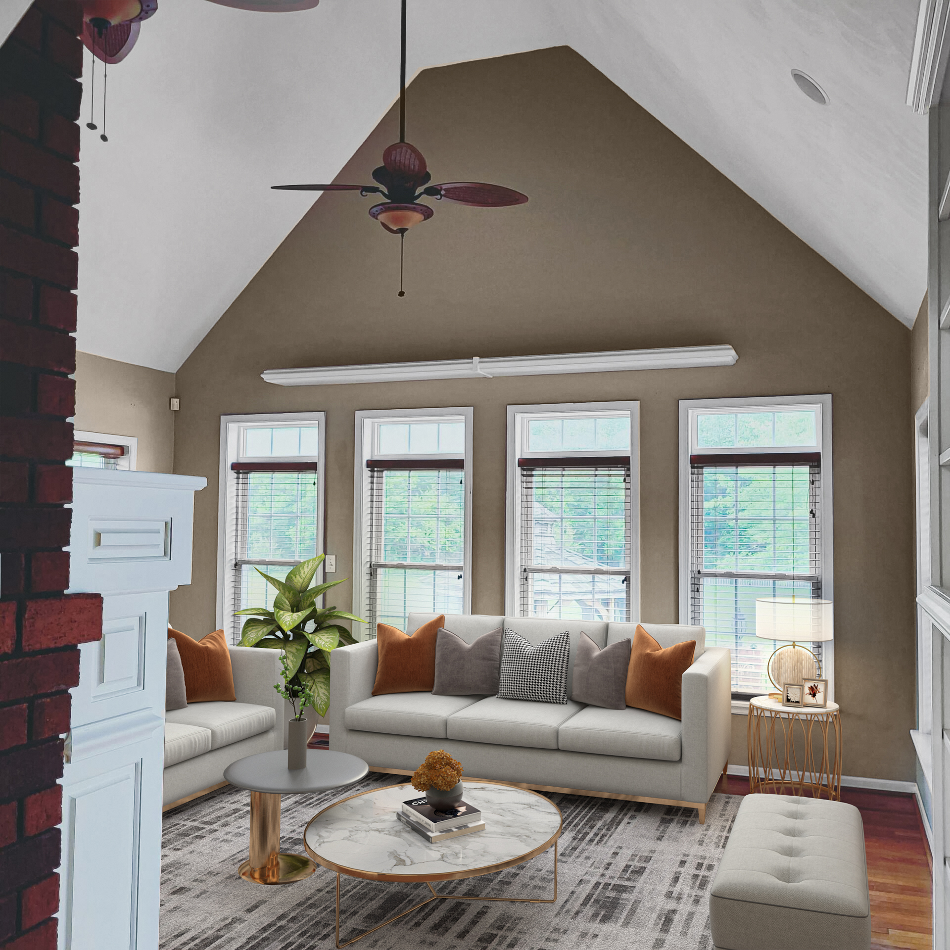 florida sunroom staged