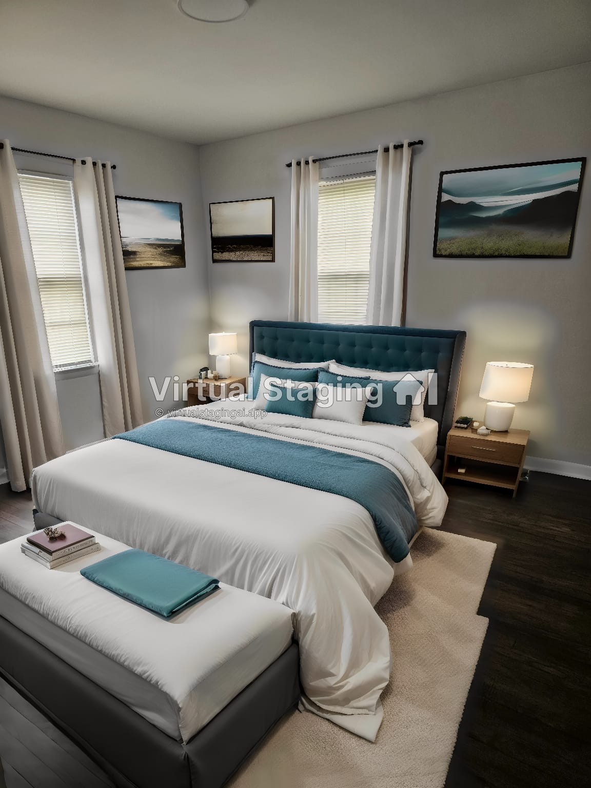 middle bedroom staged